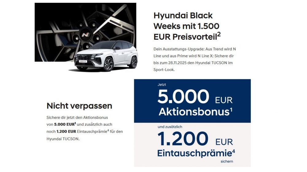 Tucson Aktionsprämie